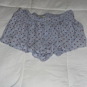 We the Free blue and brown polkadot flowy low-rise shorts size Small.